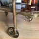 Service bar with vintage wheels in formica and brass 60s