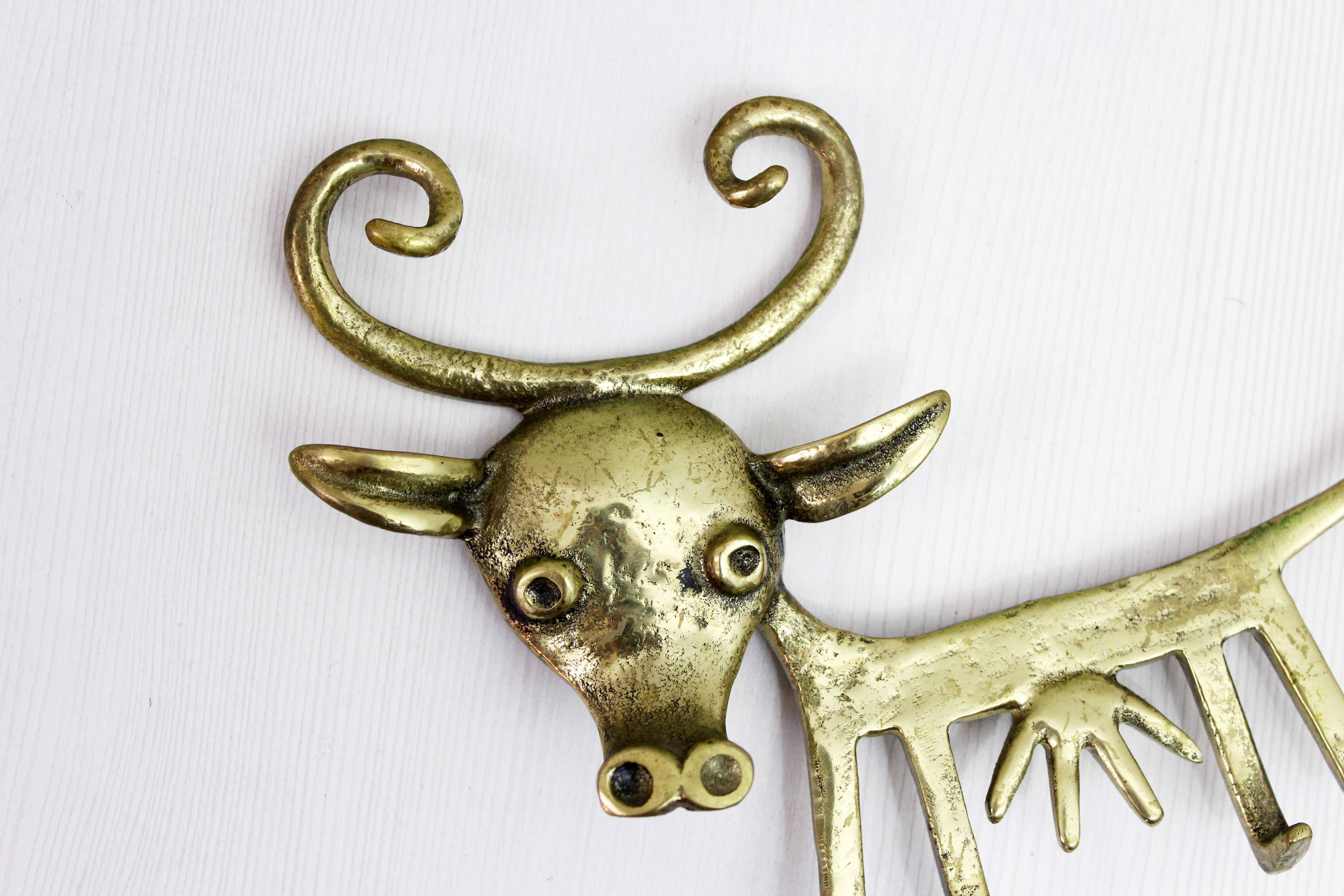 Bronze wall key ring by Walter Bosse