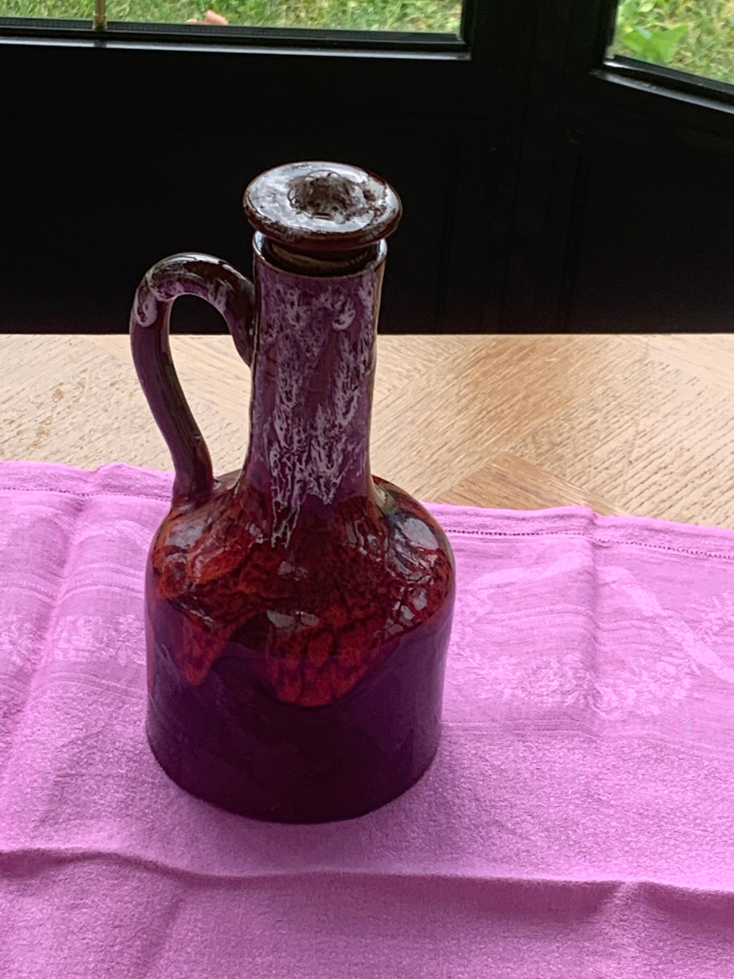 Carafe bottle in glazed ceramic vallauris vintage 1960