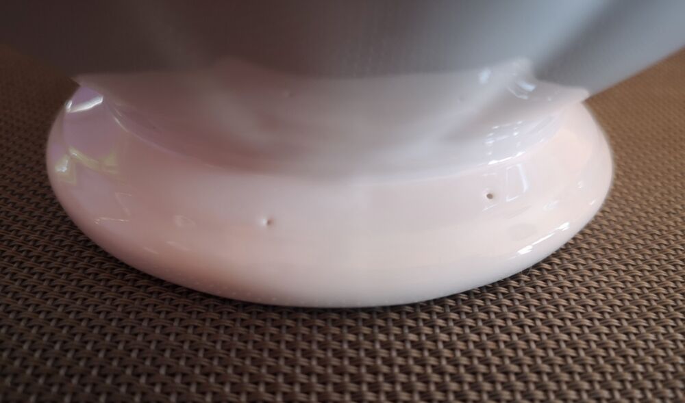 Pot / cover pot in glazed white ceramic - 1950s