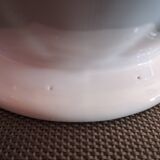 Pot / cover pot in glazed white ceramic - 1950s