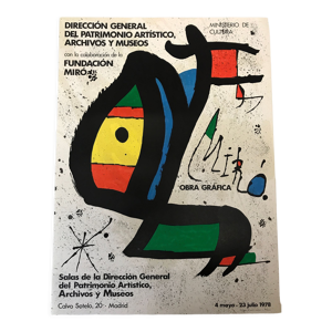 Affiche en lithographie de Joan