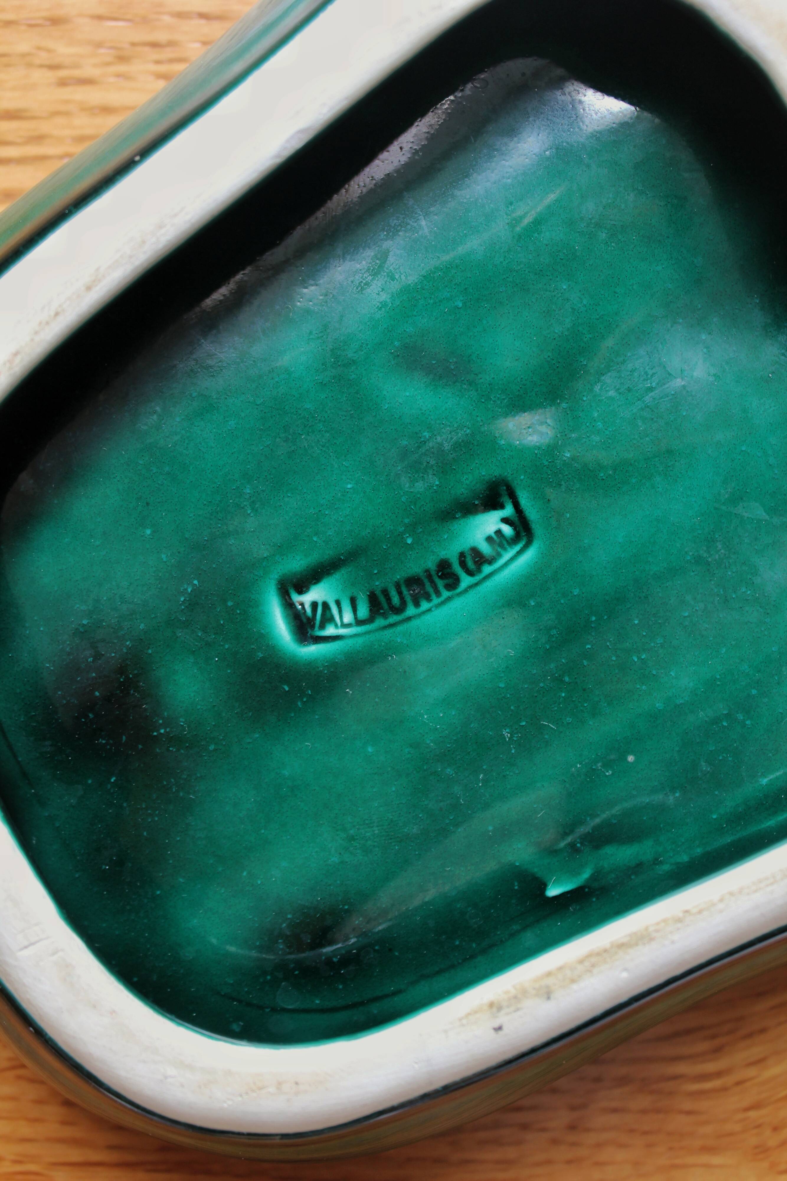 Vintage Vallauris bell pepper-shaped earthenware dish