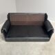 Black leather 2 seat sofa by Dreipunkt, 1970s
