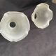2 antique tulip lampshades in frosted glass