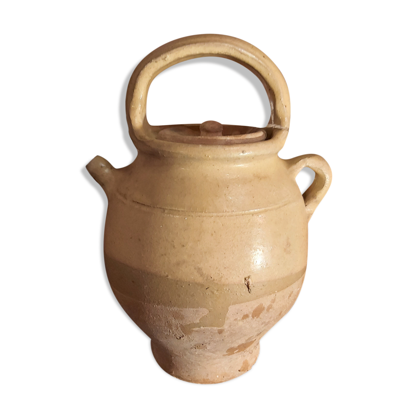 Old glazed terracotta gargoulette