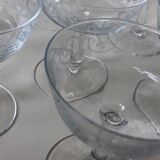 Set of 11 cups to serious champagne edged swirls white
