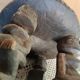 African art, tribal art, antique caryatid stool