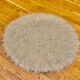 Tapis rond fourrure grise 70cm