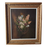 JOHN BROCY (1840-1900) HST "basket of flowers"