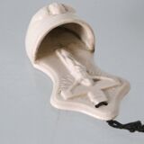 19th century earthenware stoup, Mouzin Frères, Onnaing