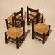 Set of four dlg chairs by Georges Robert, France, 1960s.