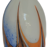 Large vintage red, white and blue Murano glass vase by Carlo Moretti, Italy, 1970s