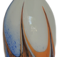 Vase en verre de Murano rouge, blanc et bleu vintage par Carlo Moretti, Italie, années 1970