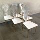 Set of 6 glamorous 'noble pen shell back' dining chairs - late 1980's