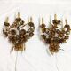 Pair of brass appliques. France, 1960s.