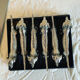 6 doors - vintage dachshund silver metal knife 70