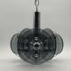 Large Space Age Pendant Lamp VECA in Chrome Metal and Glass, 1970s