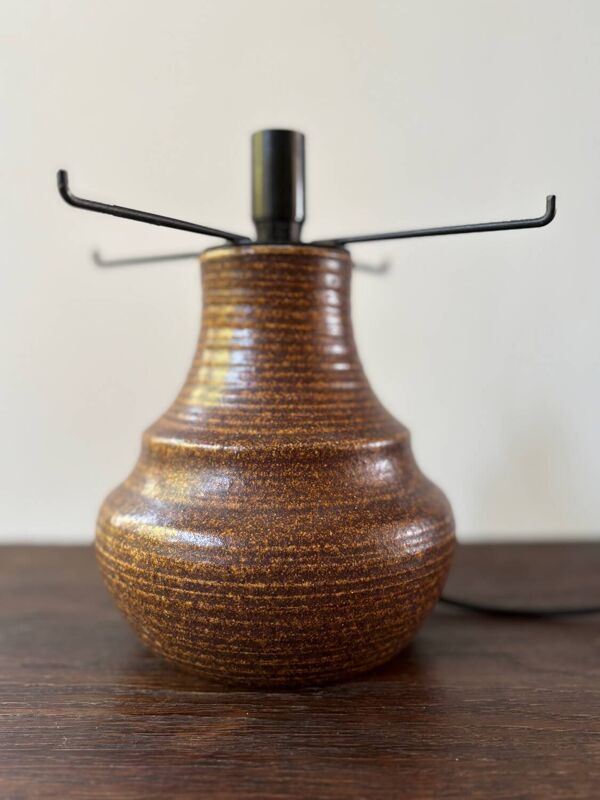 Pied de lampe années 60 poterie d’accolay vintage