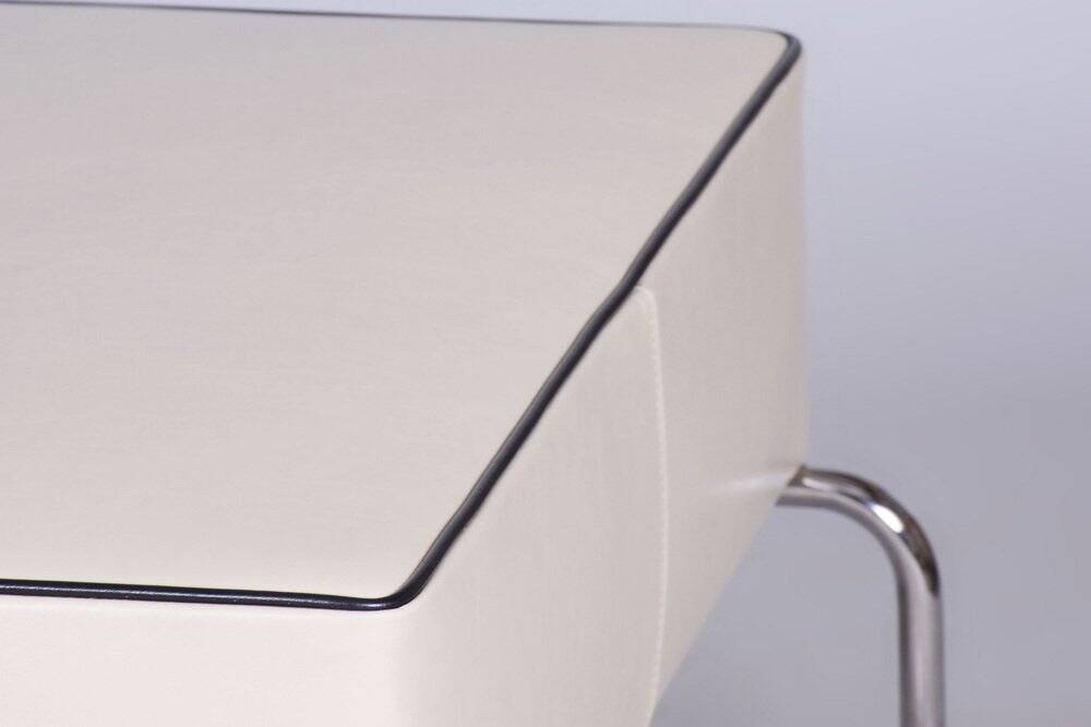 Bauhaus Stool or Coffee Table in Chromed Steel, Czechia, 1930s
