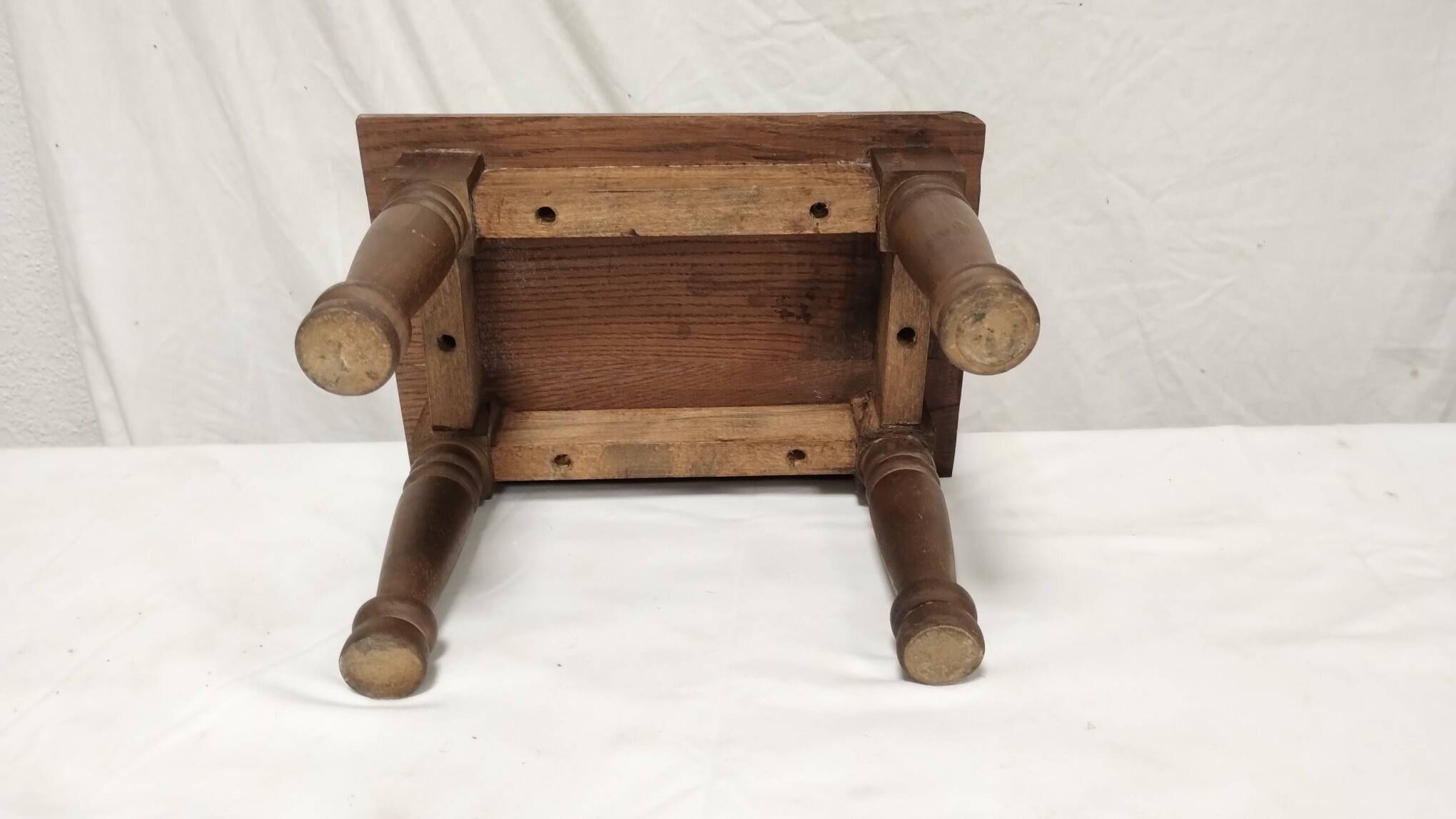 Small solid oak footrest