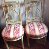 Paire de 2 chaises lyre