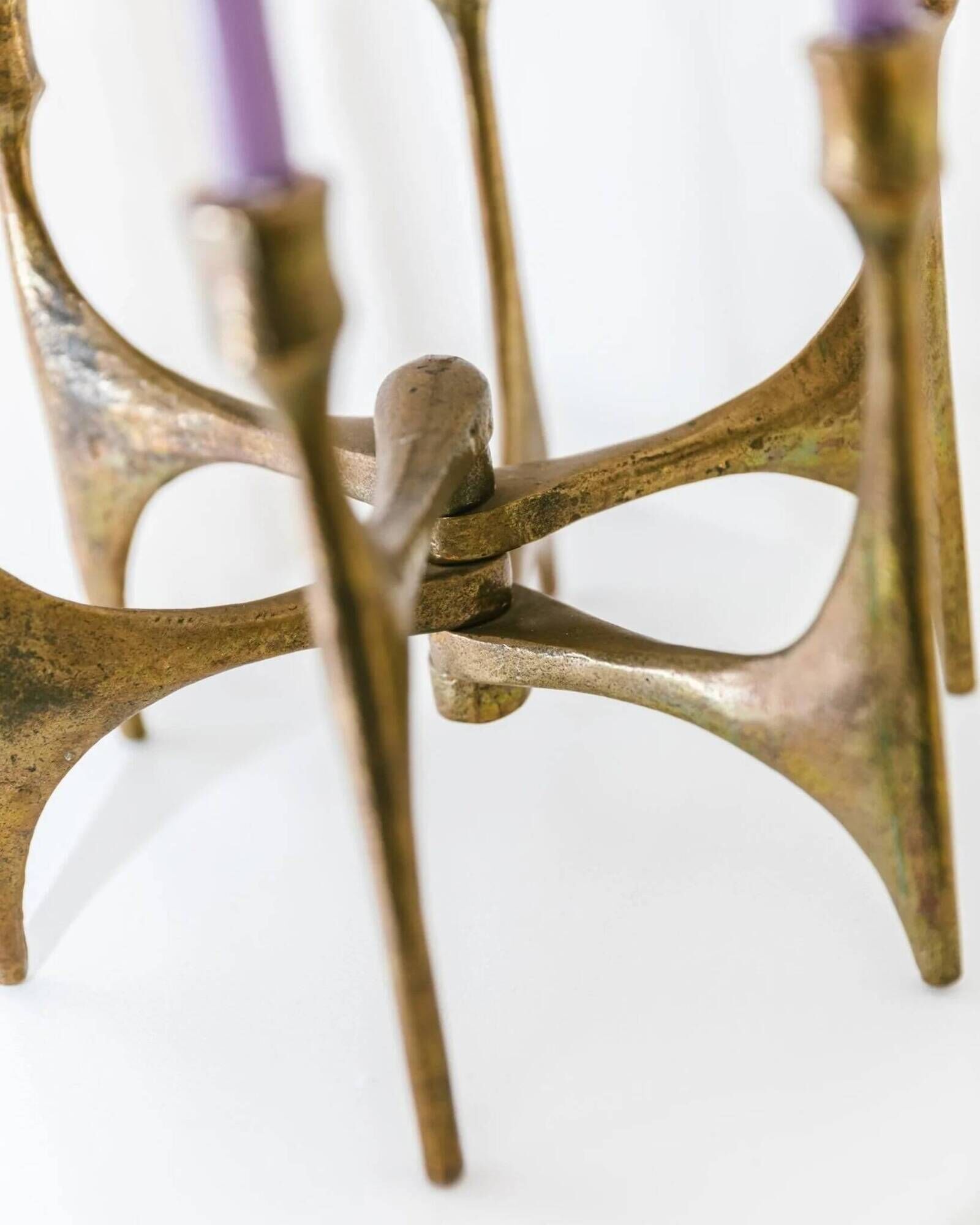 Doré Bronze Six-Arm Candleholder by Michael Harjes, Made in Germany, 1960s Mid-Century Modern