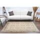 1970s Turkish Oushak Handmade Wool Cotton Beige Area Rug115x202