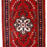 Vintage Persian Carpet Hamadan handmade 70cm x 136cm 1970s, 1C779