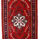 Vintage Persian Carpet Hamadan handmade 70cm x 136cm 1970s, 1C779
