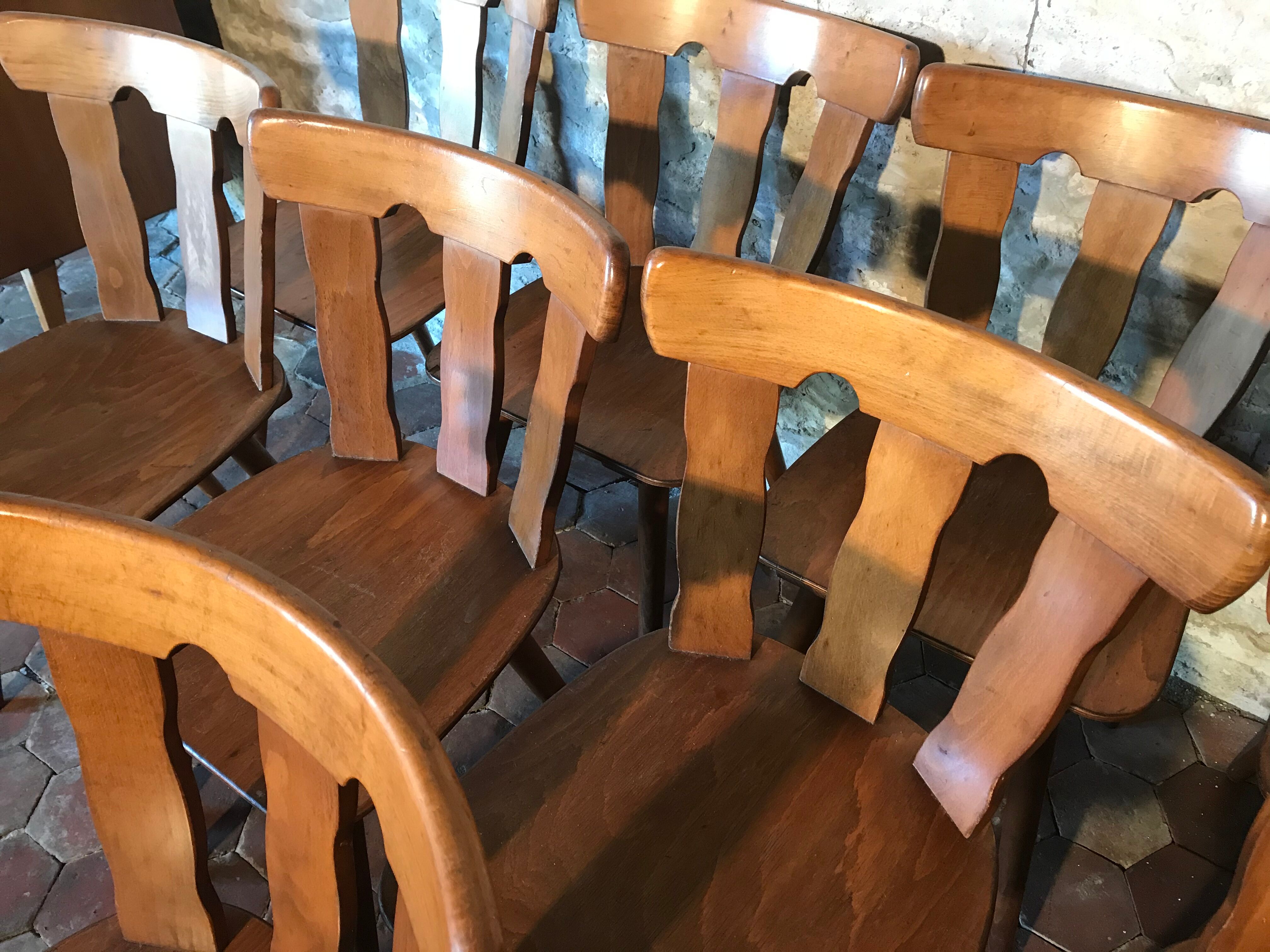 Lot of 14 vintage bistro chairs