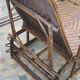 Chair long vintage rattan
