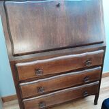 Old-style oak secretary