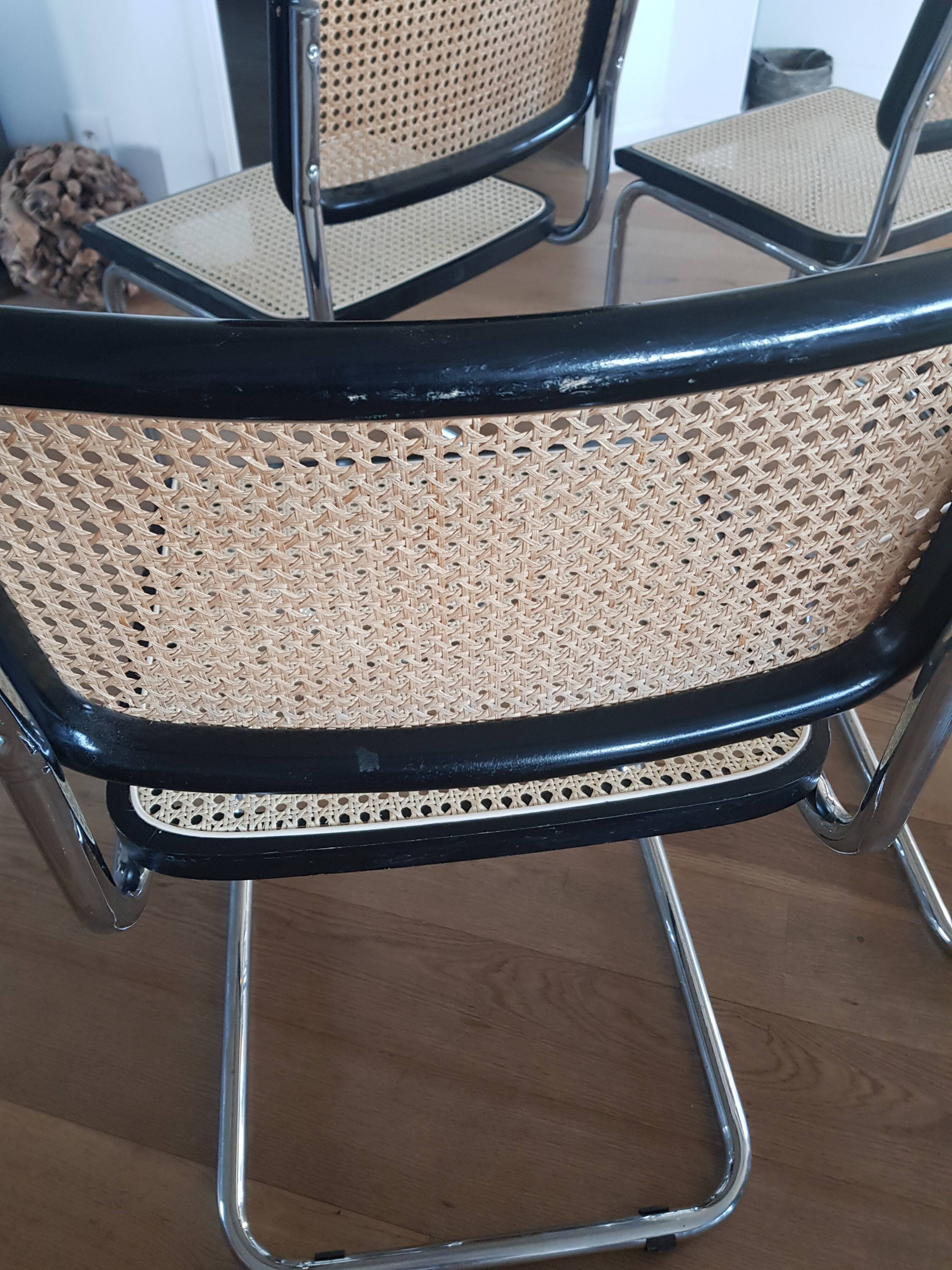 4 chairs cesca marcel breuer