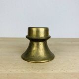 Scandinavian style gold-plated brass candle holder, vintage