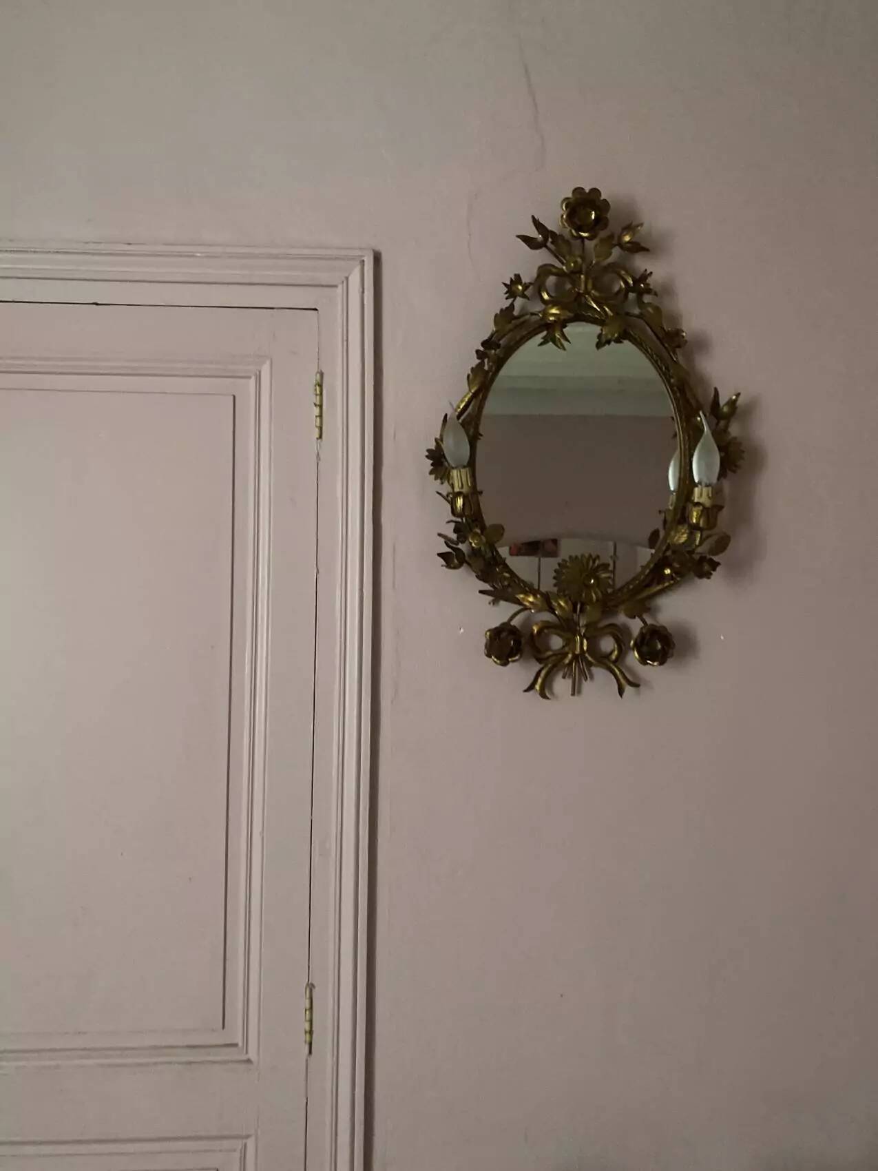 Miroir italien Hollywood Regency, années 50