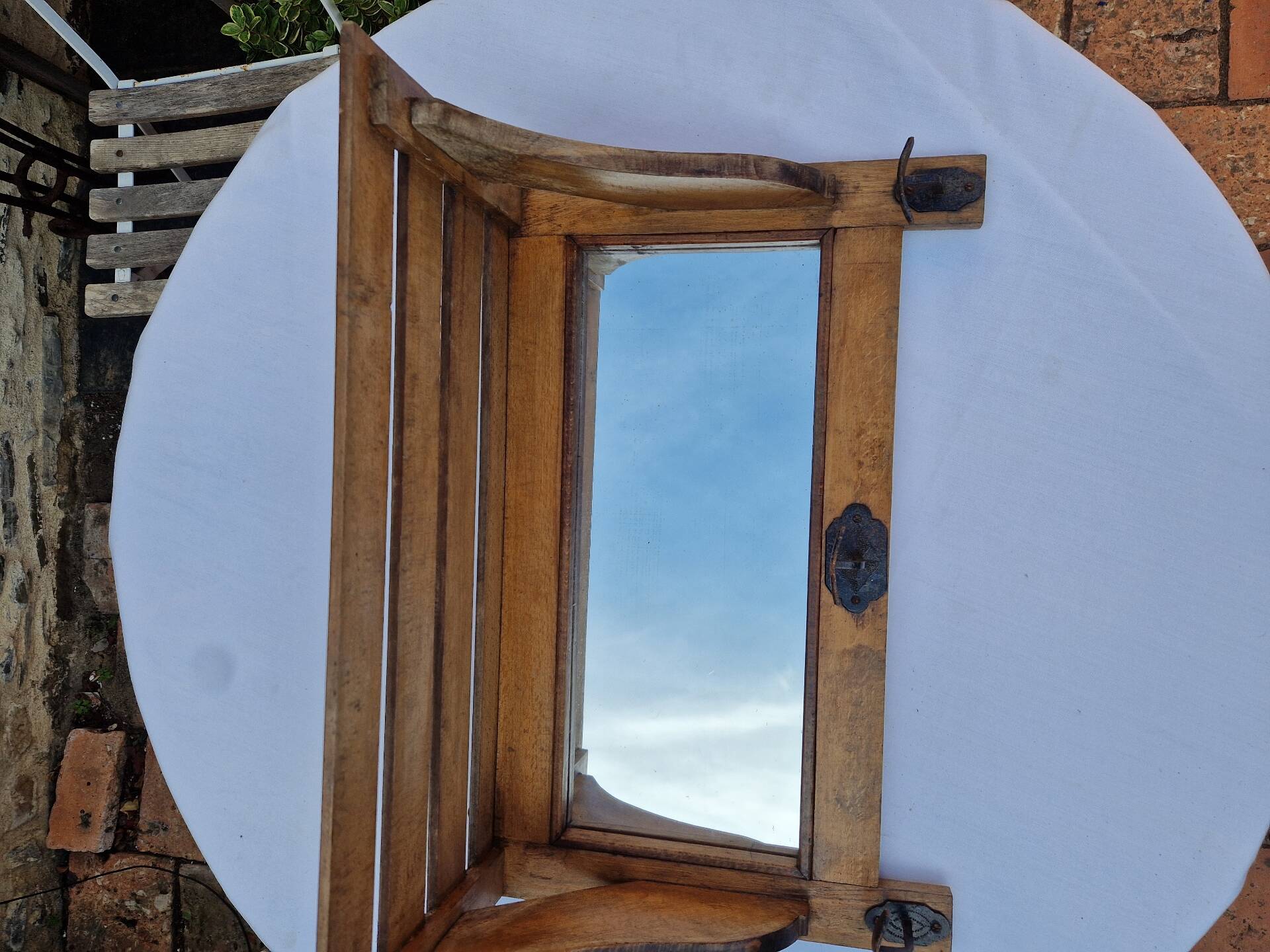 Ancien Miroir D'entrée Avec Ses Patères