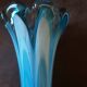 Grand vase cristal opaline turquoise