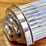 Chrome and glass tube wall light Petitot Genet and Michon c 1950