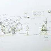 François delaroziere, luminaire des grands fonds, 2008. original lithograph signed