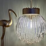 Vintage XL globe pendant light in molded glass