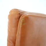 1970s leather swivel armchair by Nili Stoppmobler, Denmark