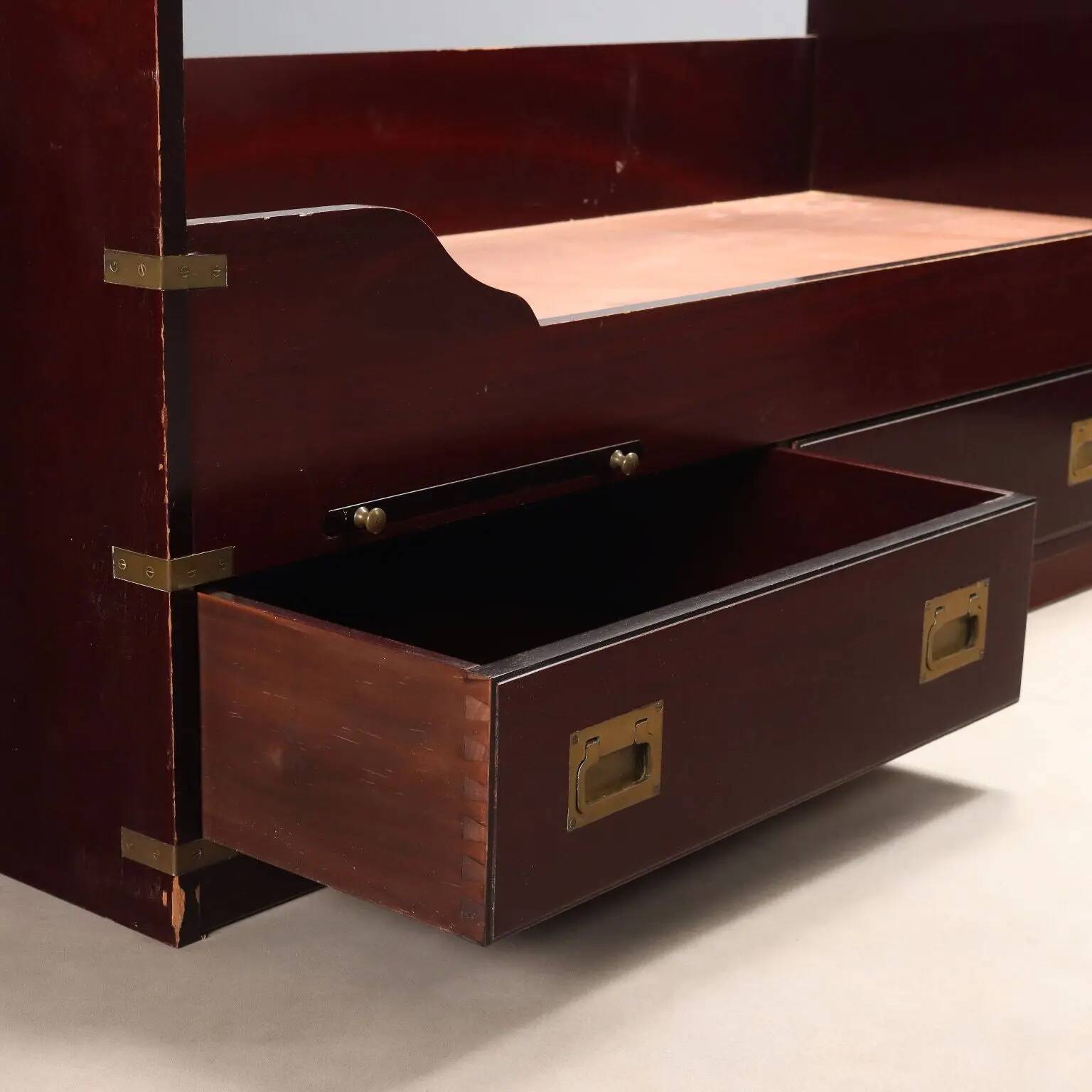 Light simple old marine style in mahogany veneer Italy 20th century