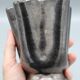 Vase vintage ceramique jaune et noir design annees 50 60