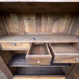 Empire wardrobe in solid walnut, France, mid-19th century.