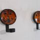 Pair of ceramic wall candlesticks by Lars Bergsten 1970
