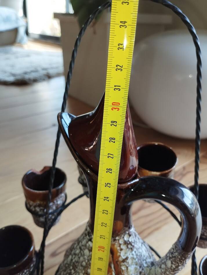 Vintage liqueur service signed Vallauris