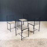 Postmodern Alice Dining Chairs from Cidue, Italy, 1980s, Set of 4