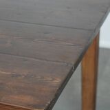 Authentic large French farmhouse antique XXL dining table with two drawers