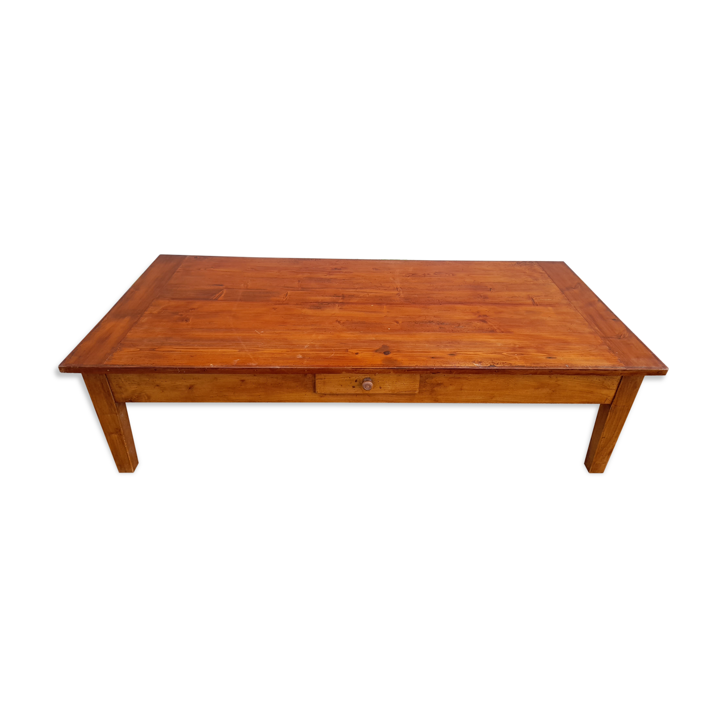 Rustic farm coffee table 3 drawers -1m72